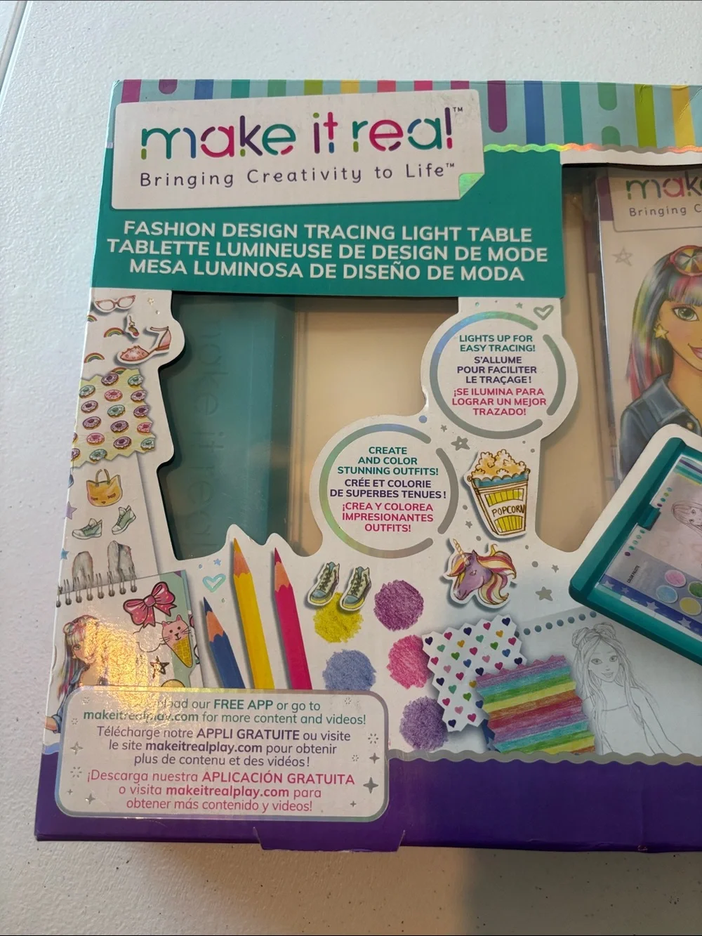 Fashion Design Tracing Light Table Kit - Teal
